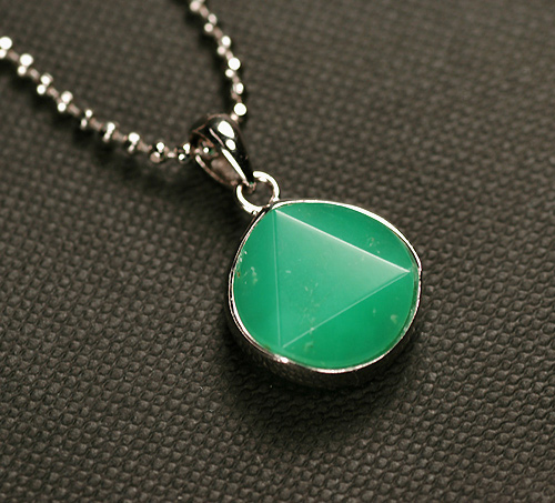 クリソプレーズの六芒星ペンダント